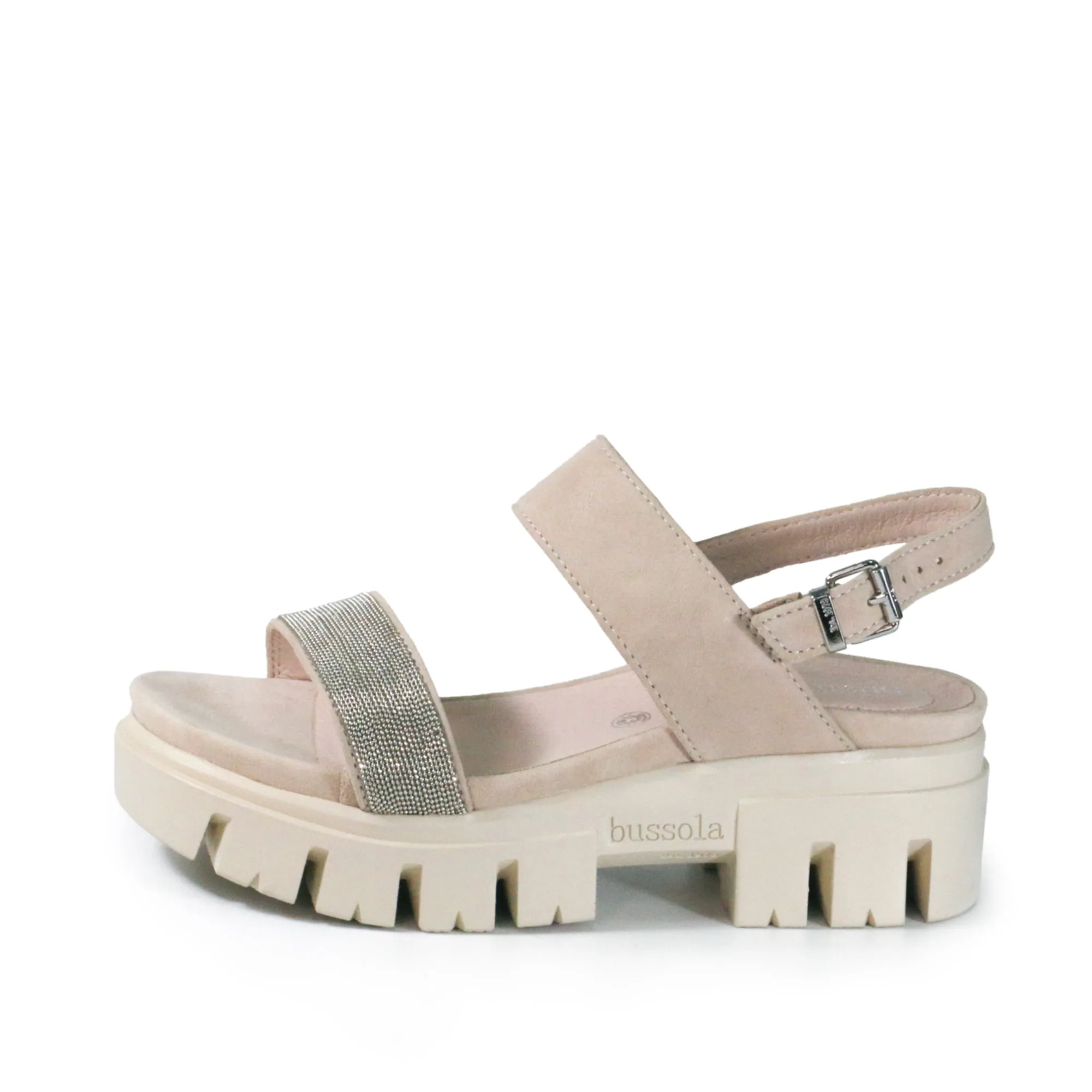 Corvara Glitter Platform Sandals (Angora)