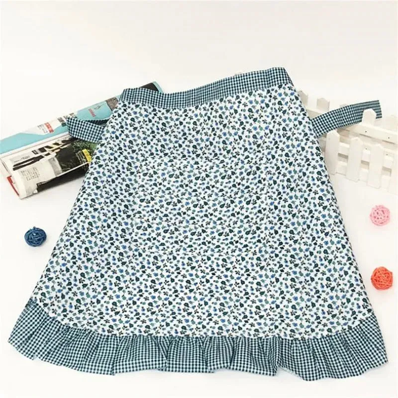 Cotton Canvas Floral Style Home Kitchen Fashion Apron Cooking Female Male Adult Waist Thin Breathable Male Work