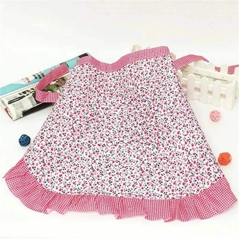 Cotton Canvas Floral Style Home Kitchen Fashion Apron Cooking Female Male Adult Waist Thin Breathable Male Work