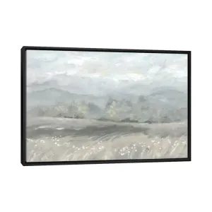Country Meadow Landscape Neutral by Cynthia Coulter - Wrapped Canvas Painting Print East Urban Home Size: 40" H x 60" W x 1.5" D Format: Black Framed Canvas