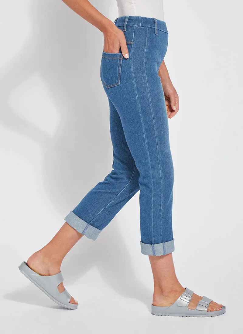 Cropped Boyfriend Denim - Mid Wash