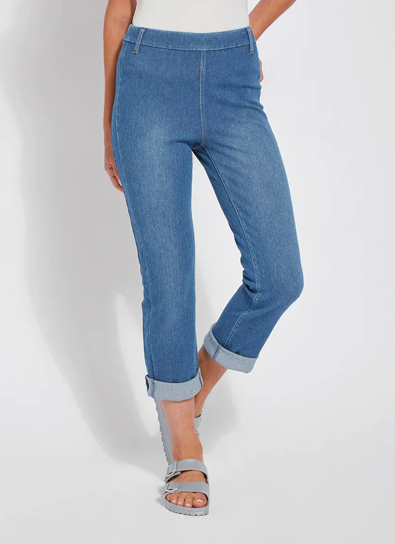 Cropped Boyfriend Denim - Mid Wash