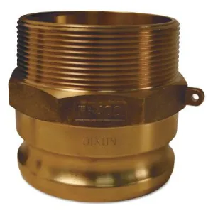 Dixon Valve Global Type F Adapters, 1 1/2 in, Male/Male, Brass, G150-F-BR