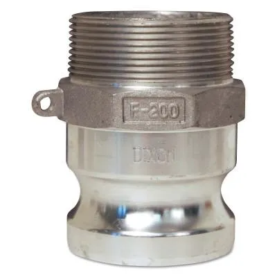 Dixon Valve Global Type F Adapters, 1 1/4 in, Male/Male, Aluminum, G125-F-AL