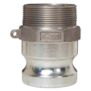 Dixon Valve Global Type F Adapters, 1 1/4 in, Male/Male, Aluminum, G125-F-AL
