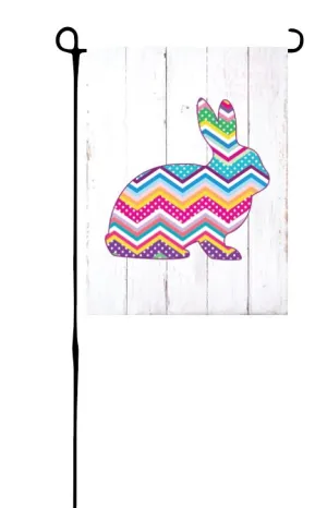 Easter Bunny - Chevron Garden Flag