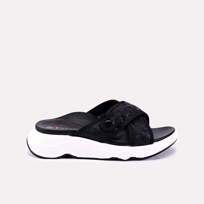 Elspeth Black Comfy Slippers 0412676