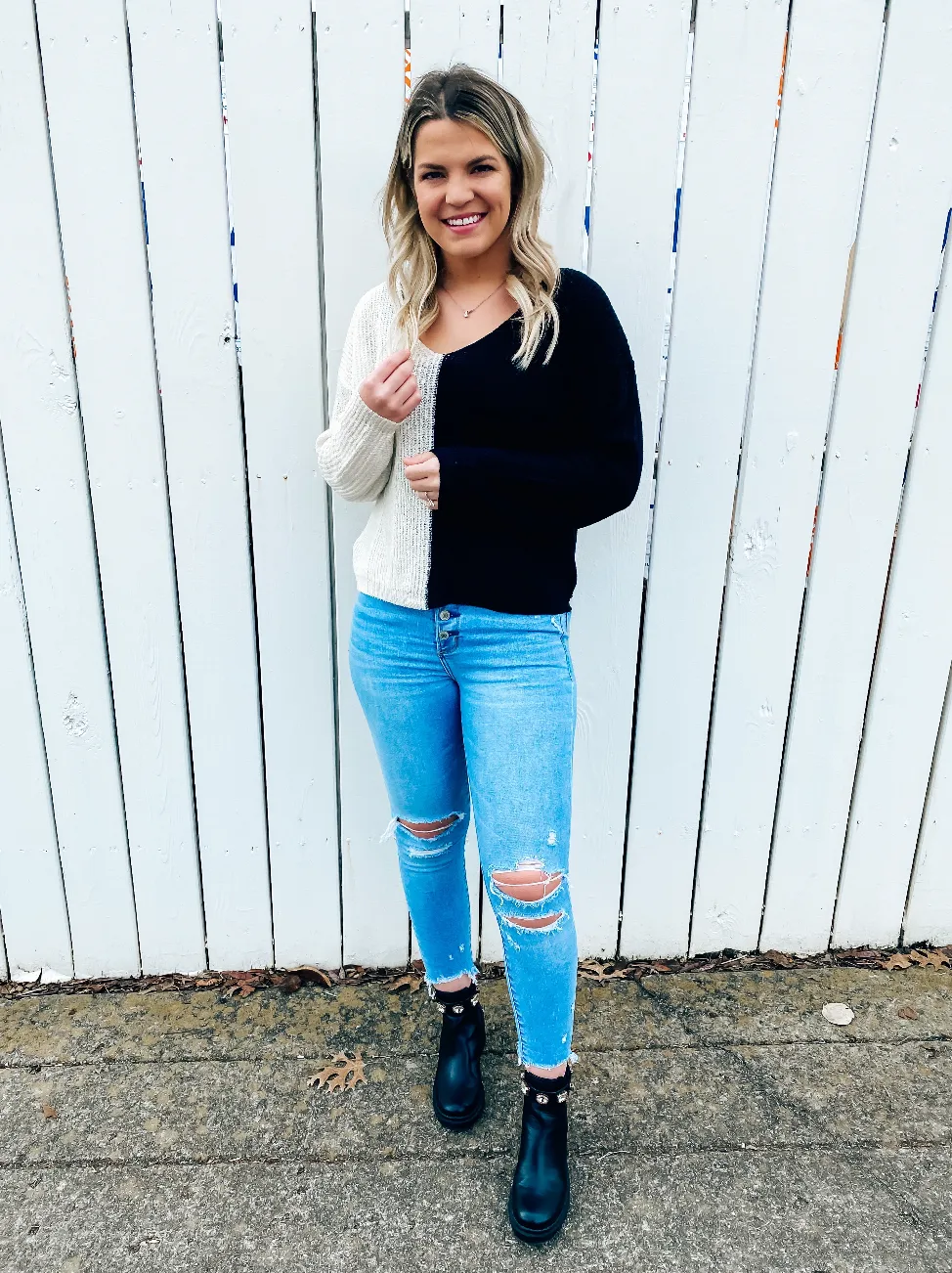 Emely Color Blocked Sweater