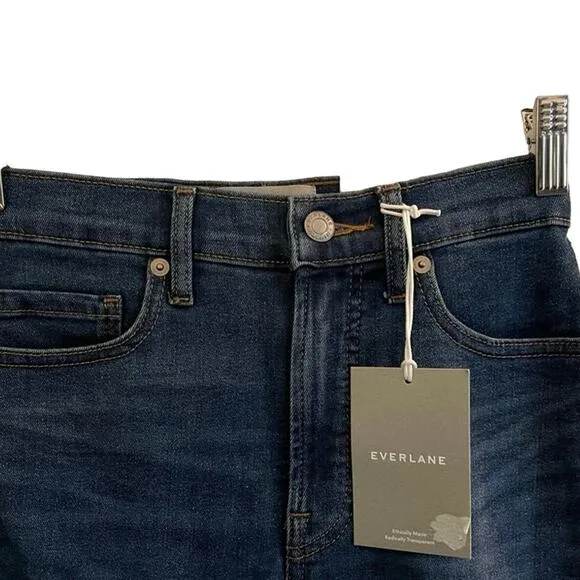 EVERLANE Jeans Women’s Sz 23/0 Blue High-Rise Regular Skinny Denim Dark Wash NWT