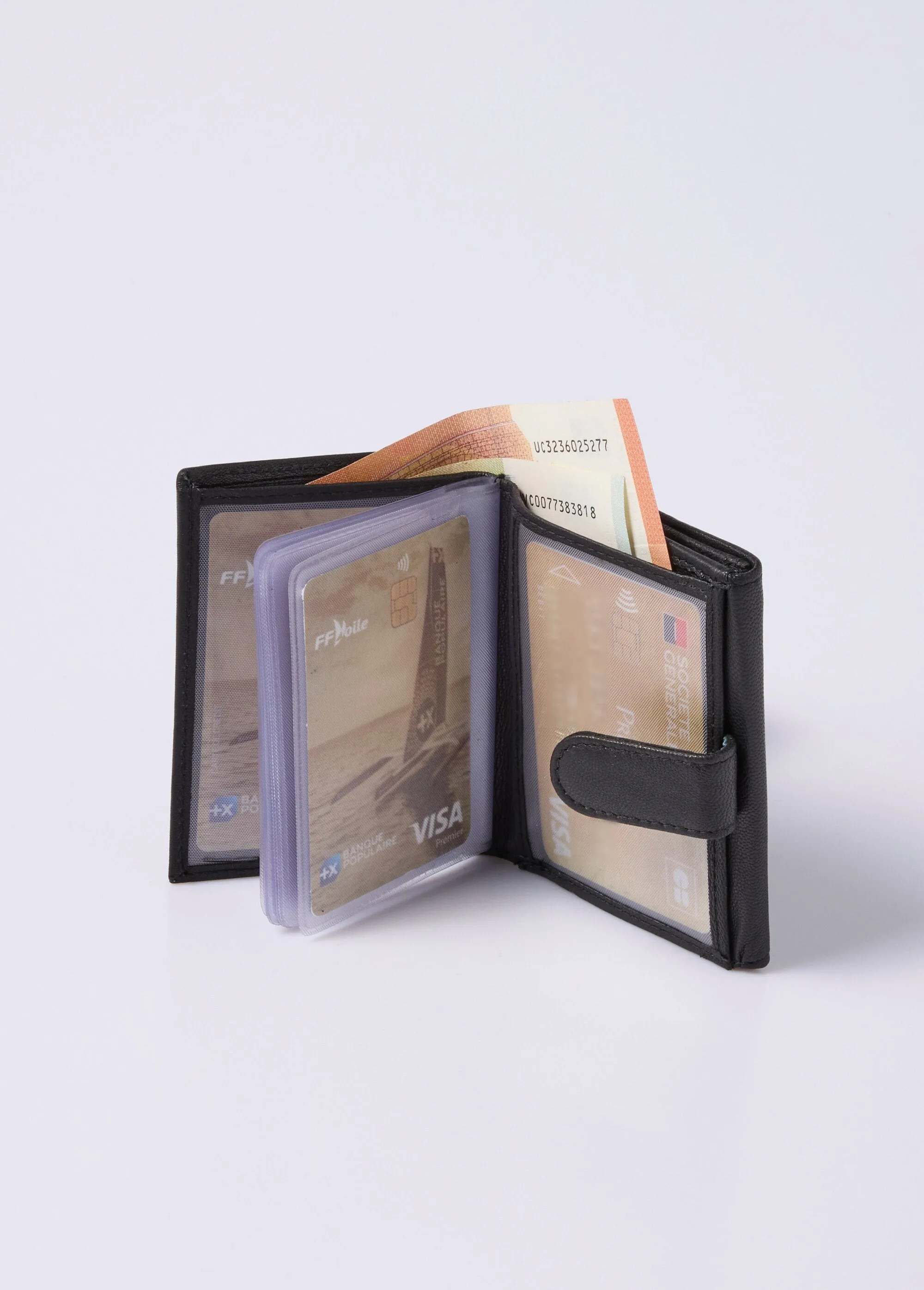 Extra slim leather wallet