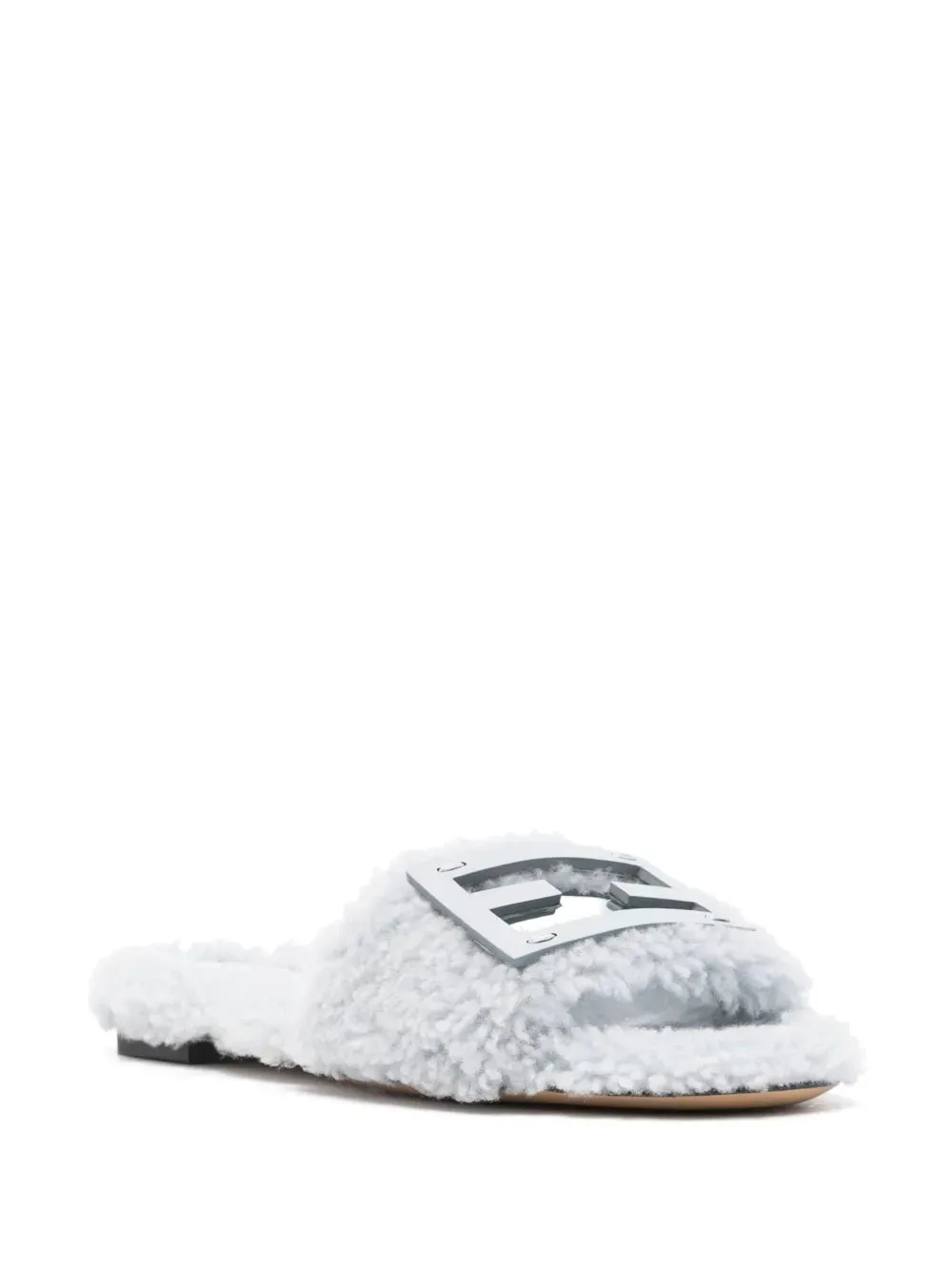 FENDI Baguette shearling slides
