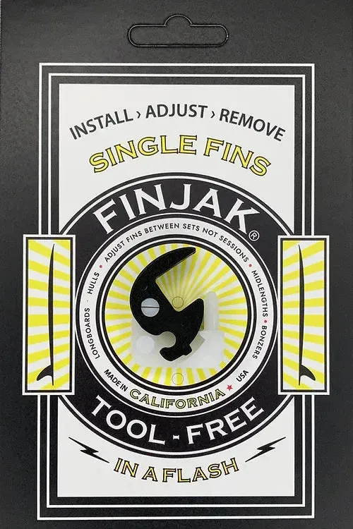 FINJAK TOOL FREE SINGLE FIN SYSTEM - ORCA BLACK / WHITE