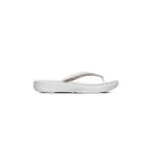 FitFlop iQushion Sparkle Thongs White