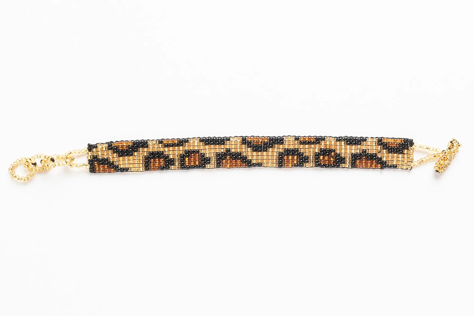 Flat Bracelet - extra thin - Leopard Pattern