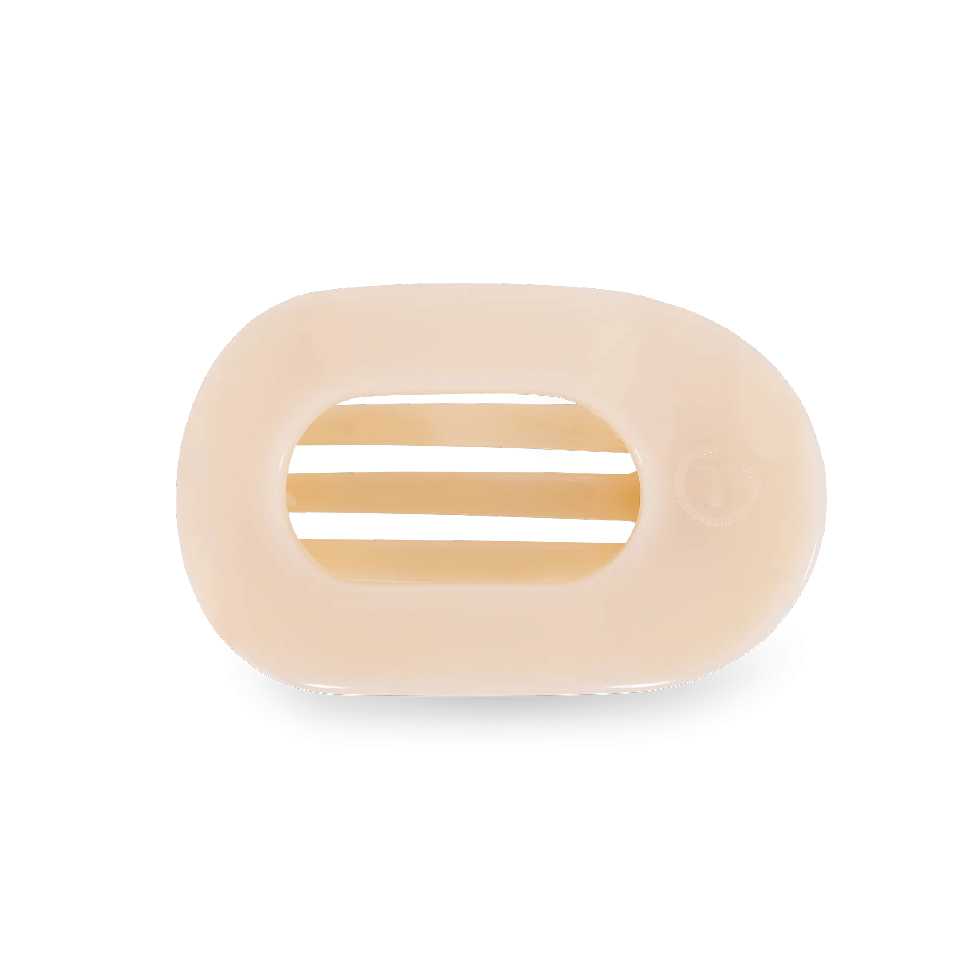 Flat Round Clip | Small | Almond Beige