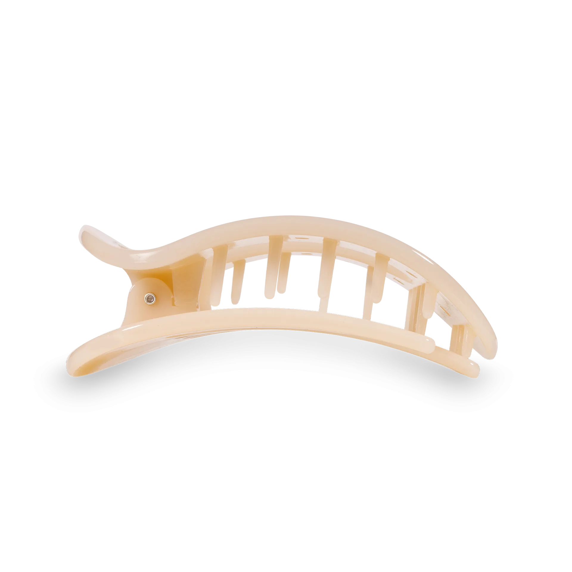 Flat Round Clip | Small | Almond Beige