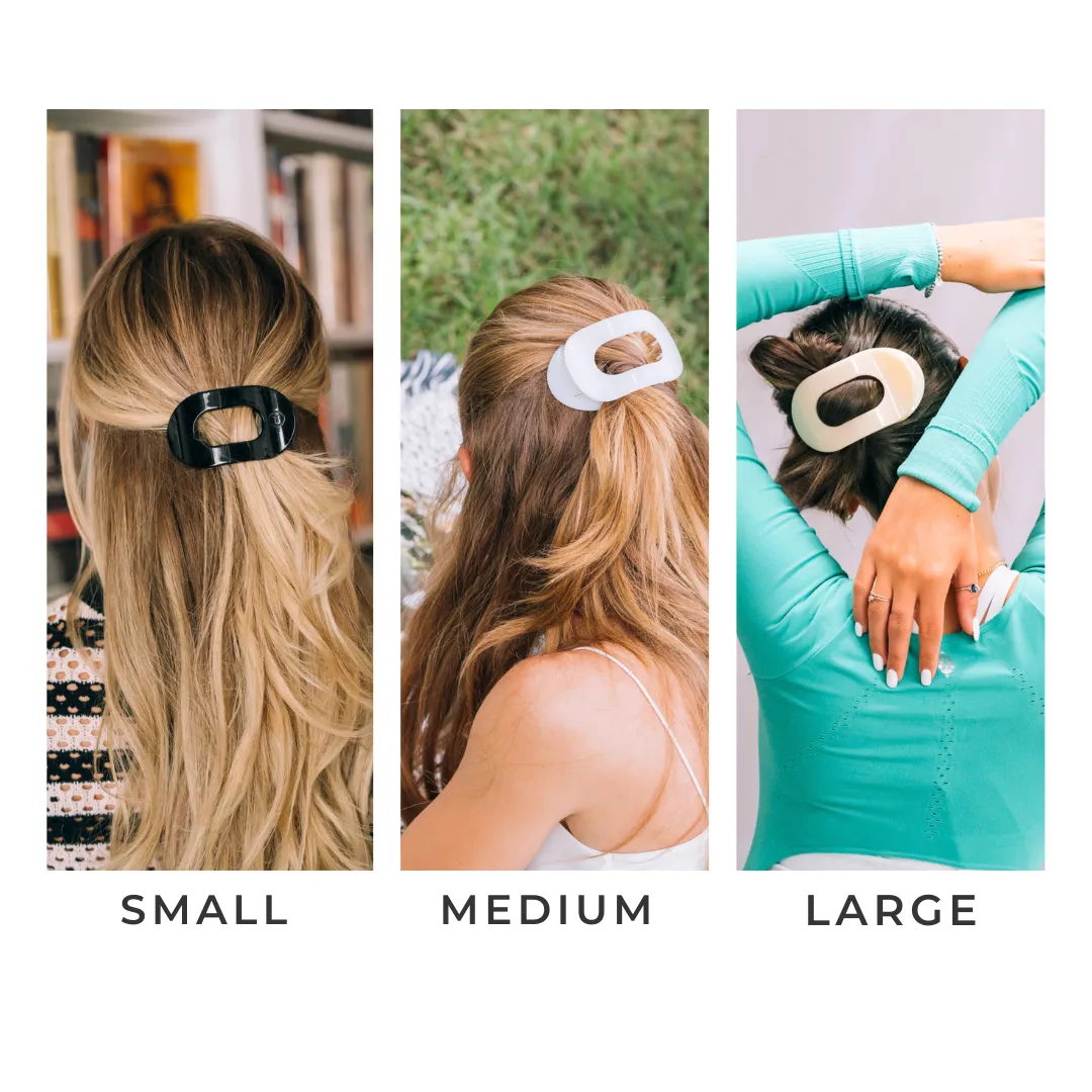 Flat Round Clip | Small | Almond Beige