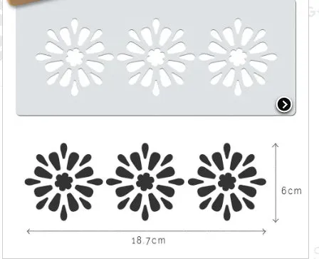 Flower Border Mini Stencil