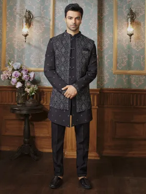 Fresh Embroidered Indo Western Style in Black