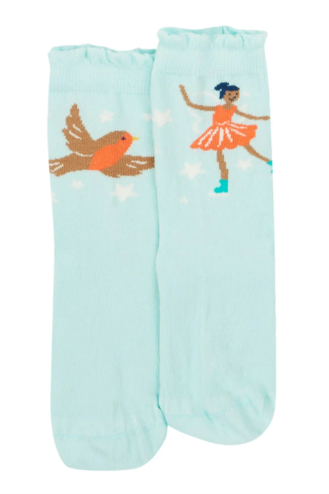 Frugi 2 Pack Frill Socks Enchanted Forest