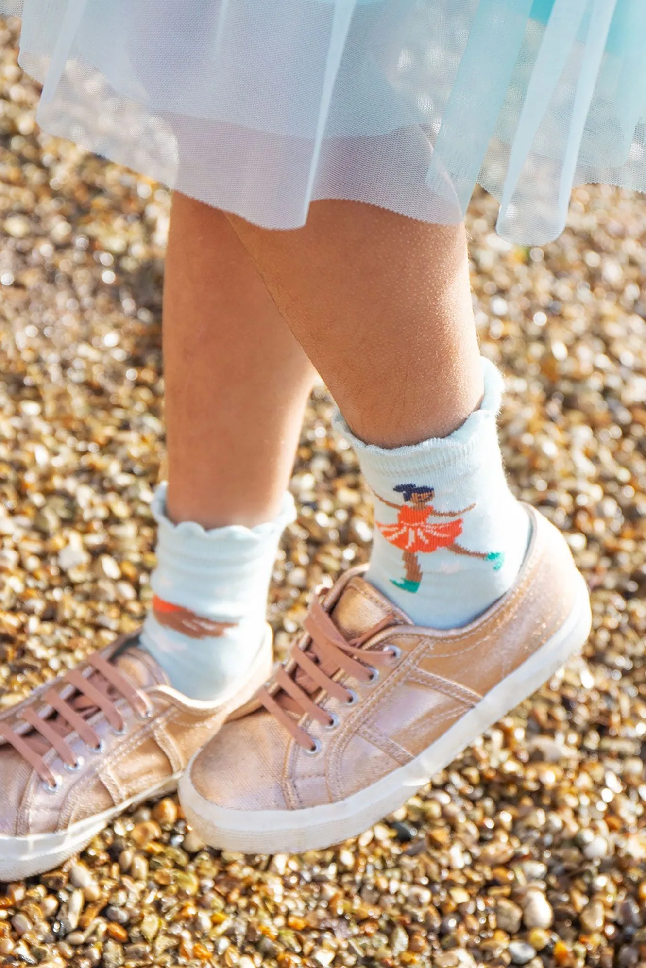 Frugi 2 Pack Frill Socks Enchanted Forest