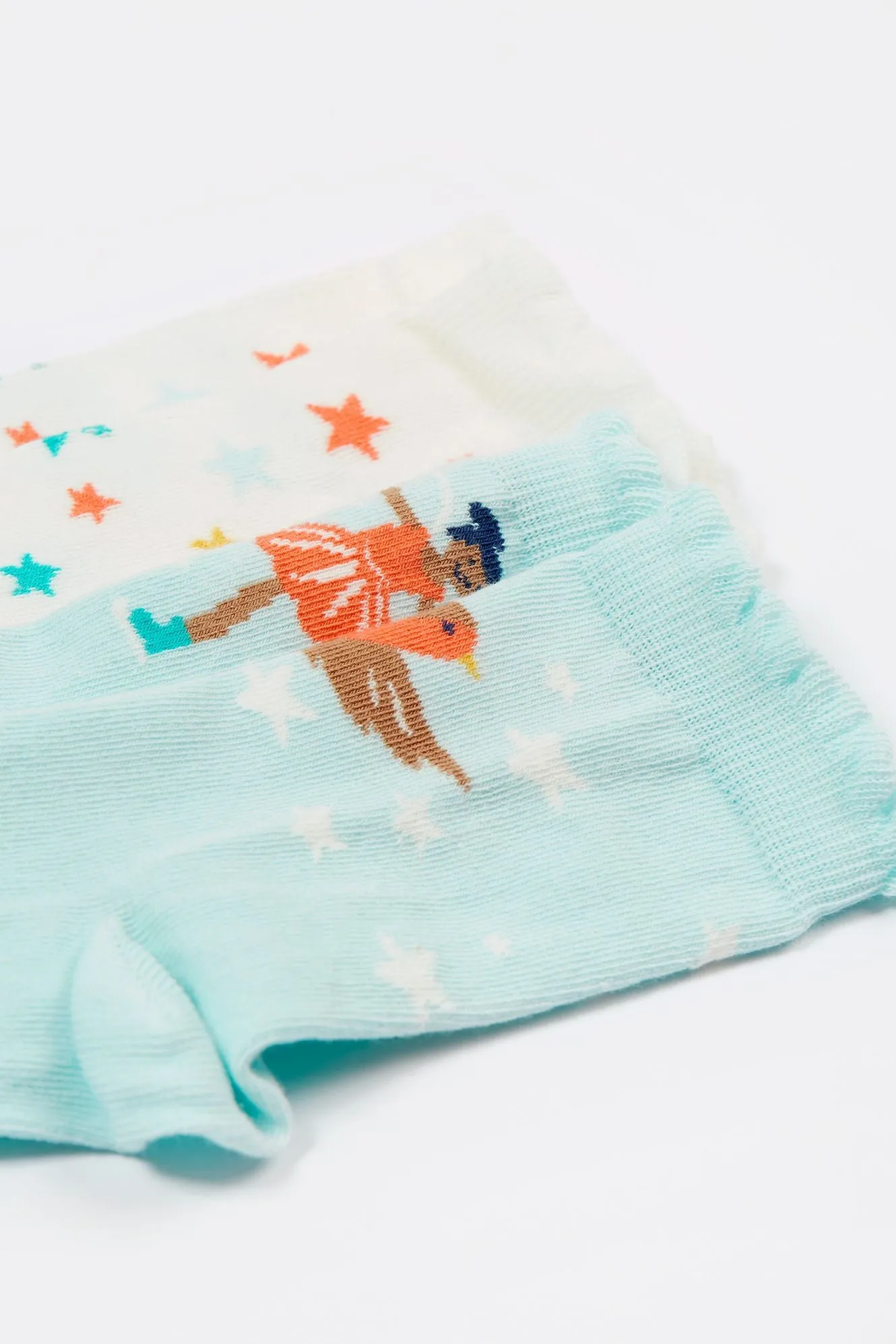 Frugi 2 Pack Frill Socks Enchanted Forest