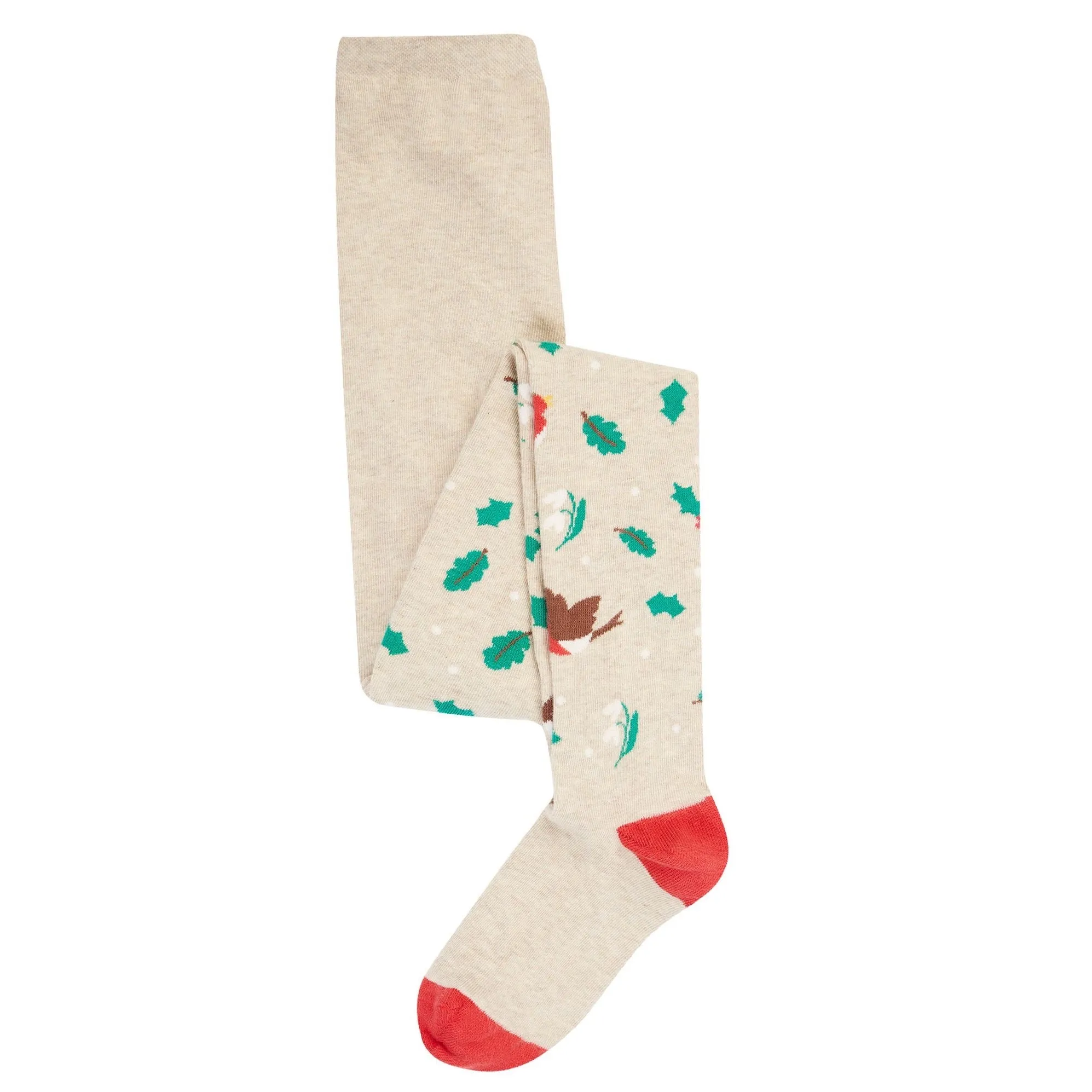 Frugi 2 Pack Tights Red Robin