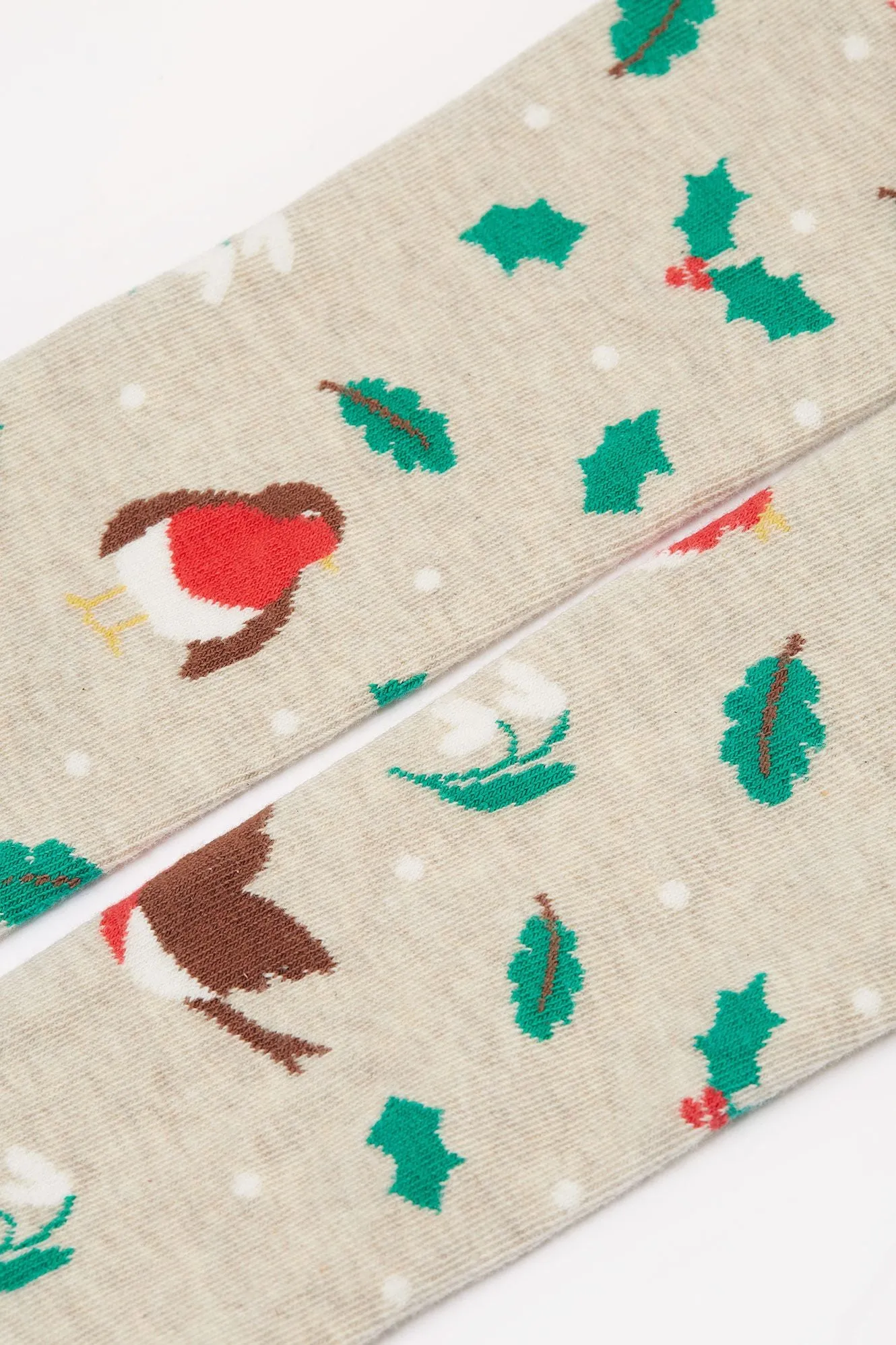 Frugi 2 Pack Tights Red Robin