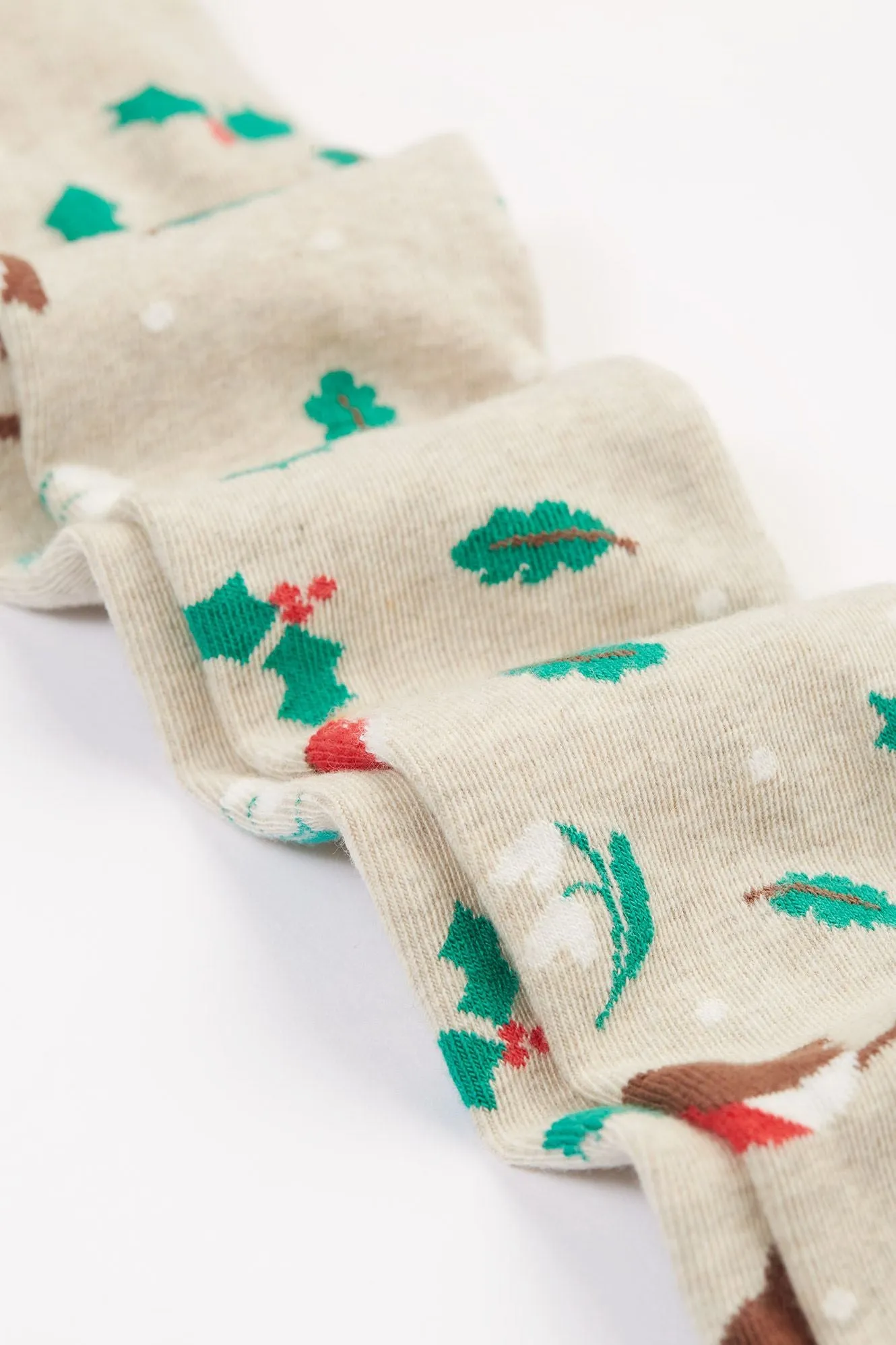 Frugi 2 Pack Tights Red Robin