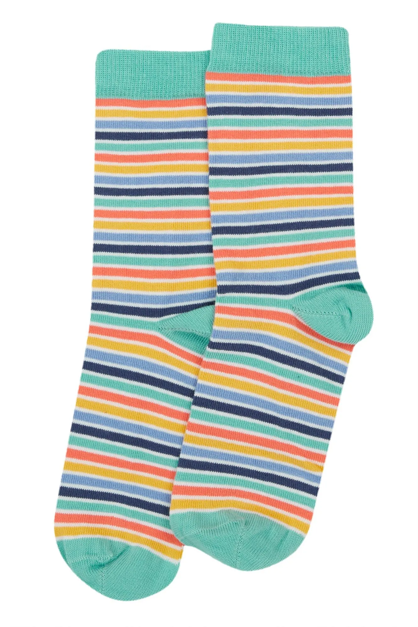 Frugi 3 Pack Socks 500038A4canp Cantaloupe Puffin