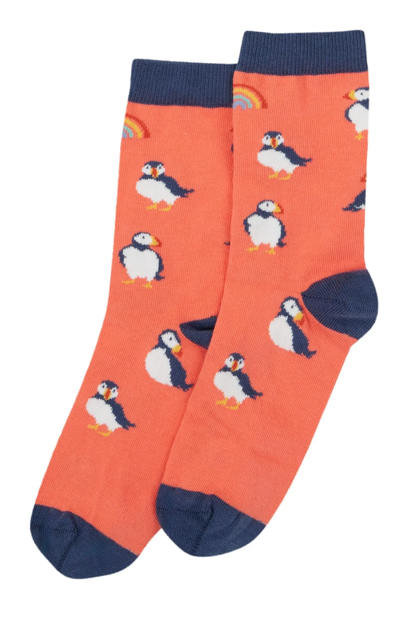 Frugi 3 Pack Socks 500038A4canp Cantaloupe Puffin