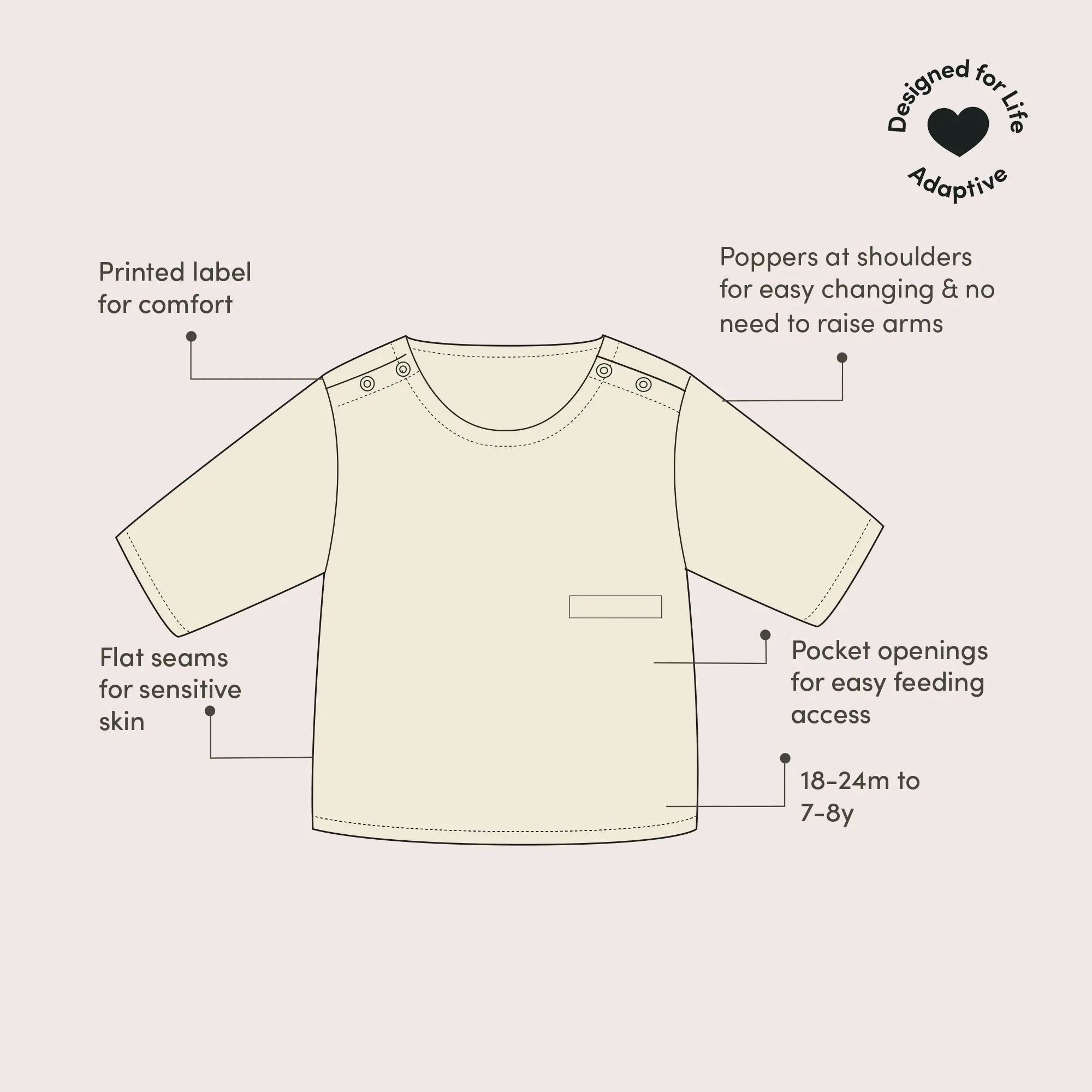 Garden Days Easy Feeding Adaptive Long Sleeve Shirt