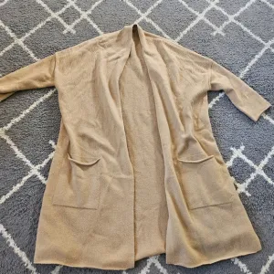 GENTLE HERD 100% Wool Long Cardigan With Pockets