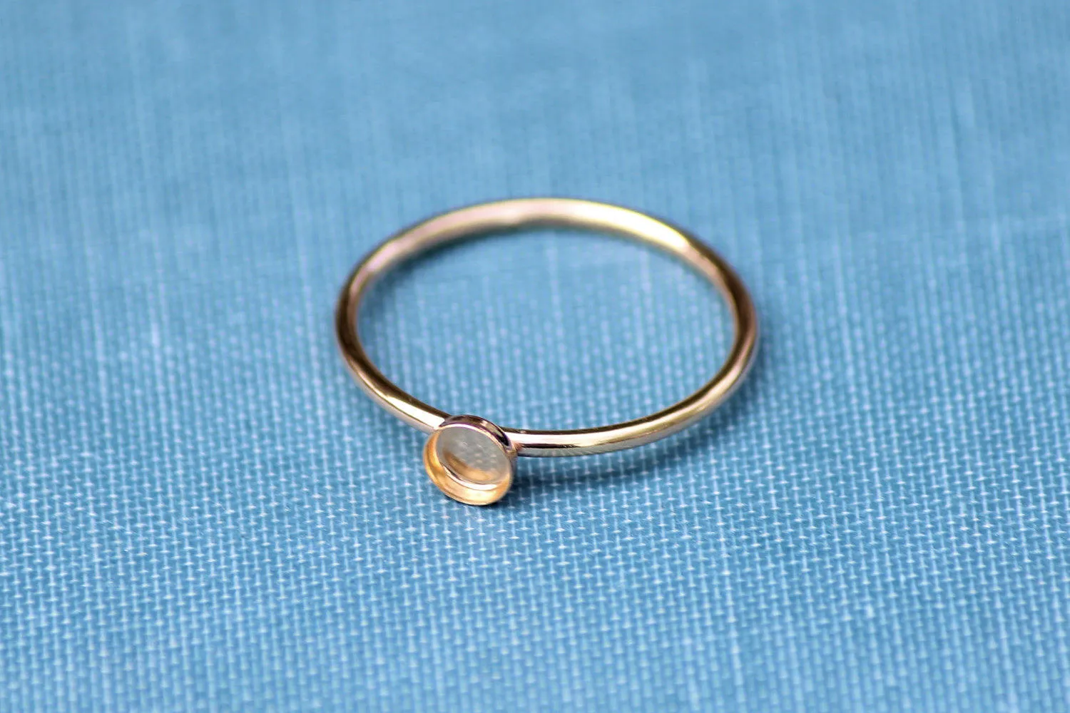Gold Filled 4mm Bezel Thin Band Ring blank