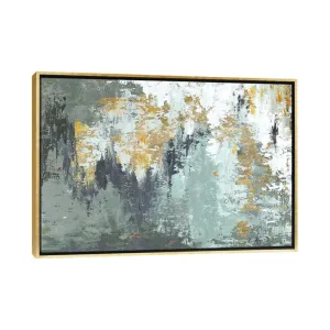 Gold Magic by Patricia Pinto - Painting Print East Urban Home Mat Color: No Mat Size: 18" H x 26" W x 1.5" D Format: Gold Framed Canvas