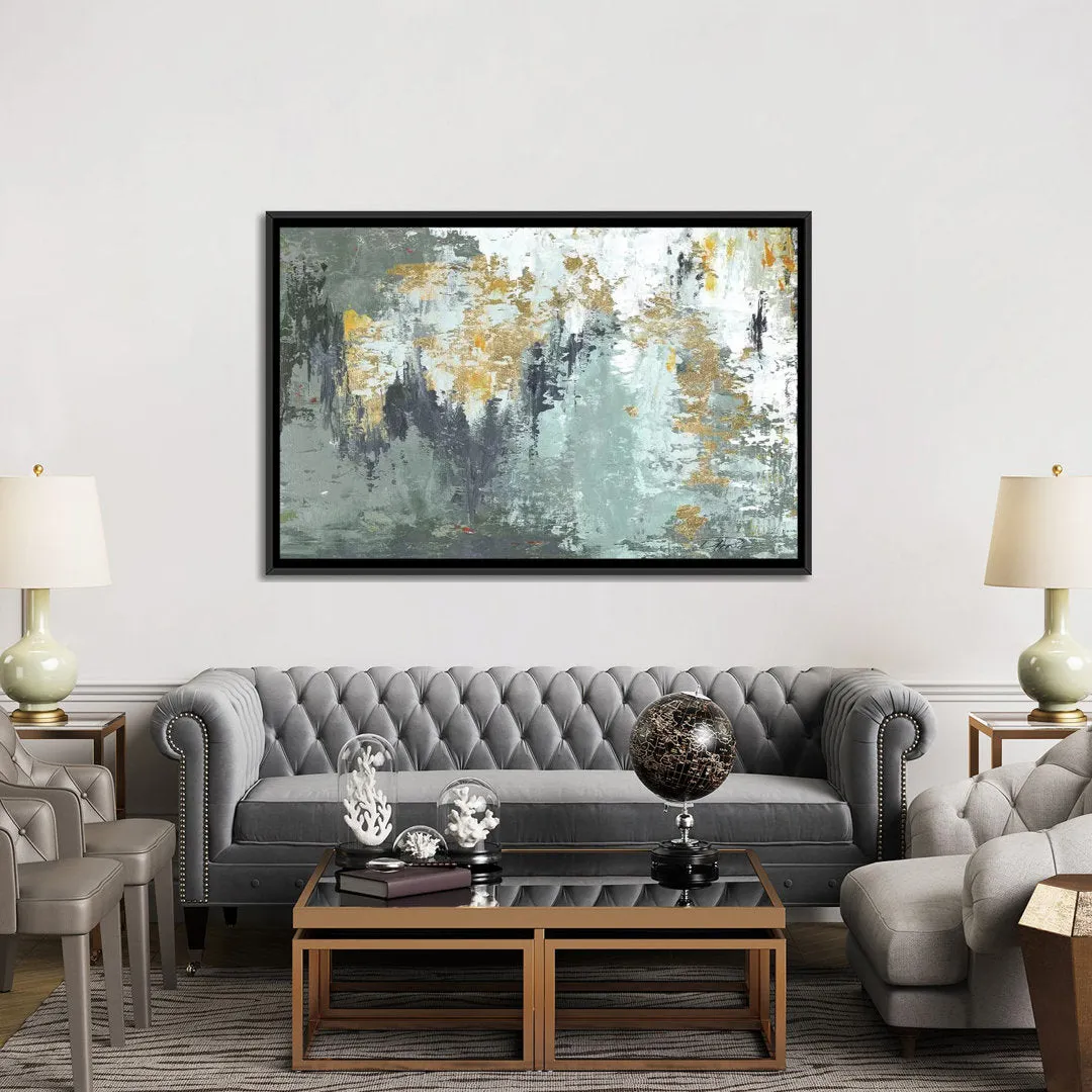 Gold Magic by Patricia Pinto - Painting Print East Urban Home Mat Color: No Mat Size: 40" H x 60" W x 1.5" D Format: Black Framed Canvas