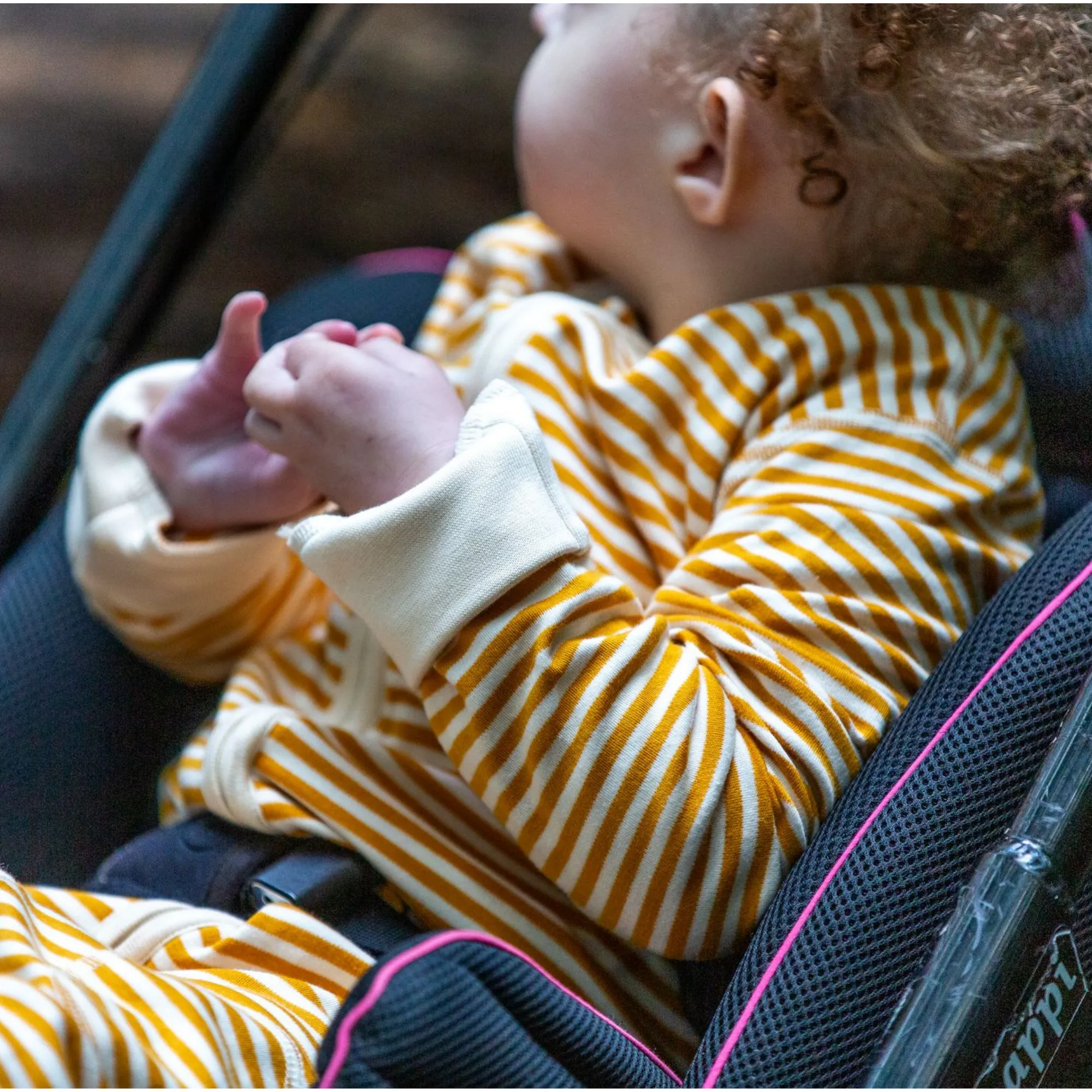 Gold Striped Adaptive 2 Way Onesie