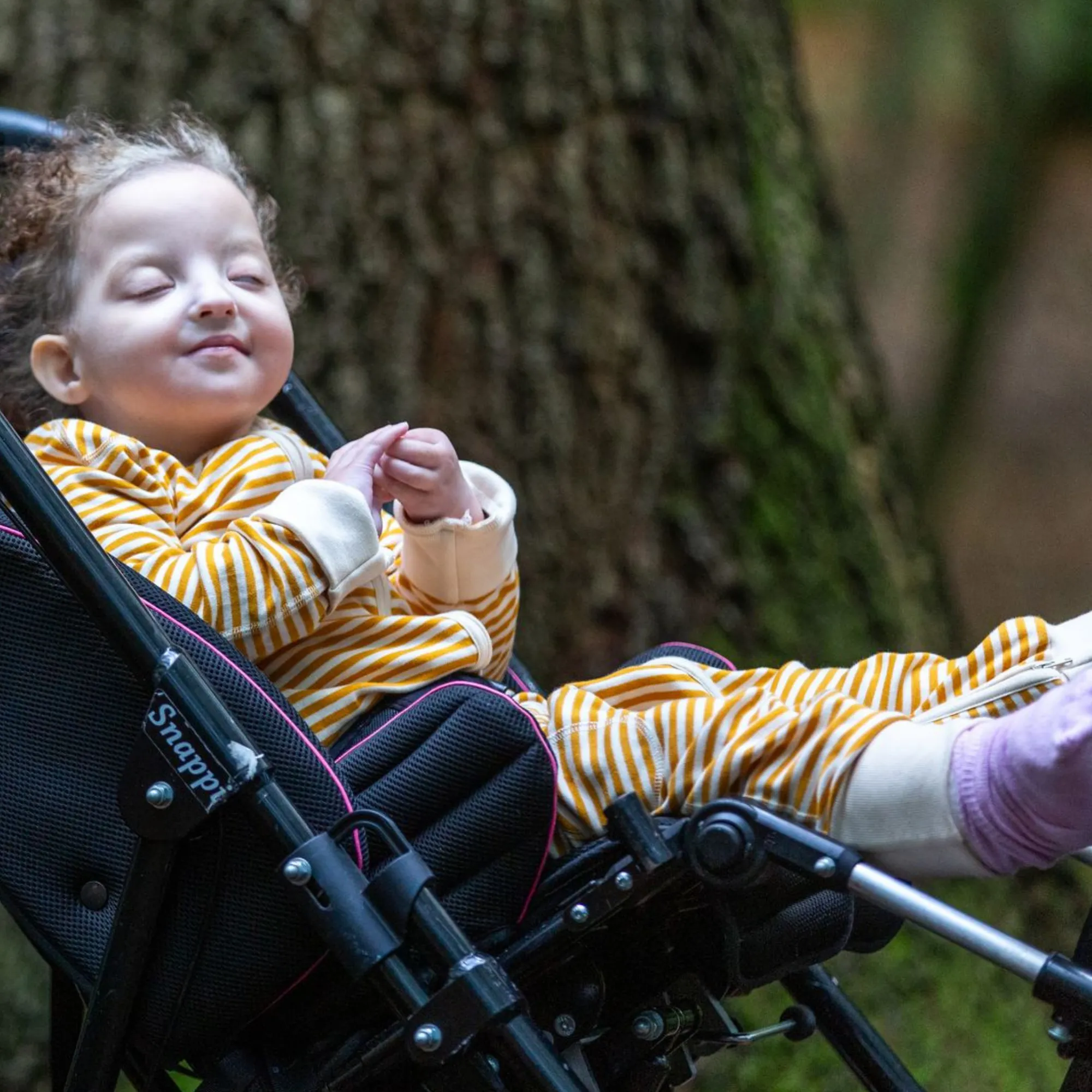 Gold Striped Adaptive 2 Way Onesie