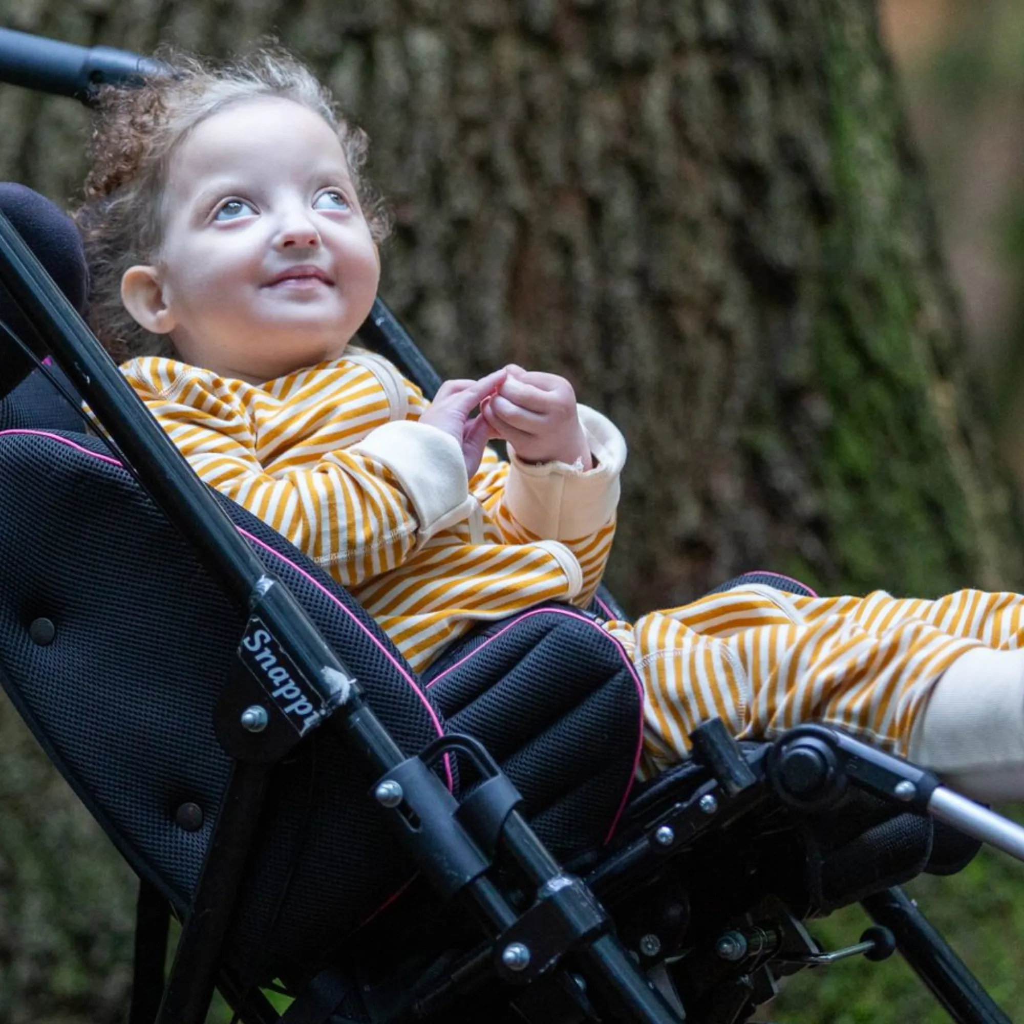 Gold Striped Adaptive 2 Way Onesie