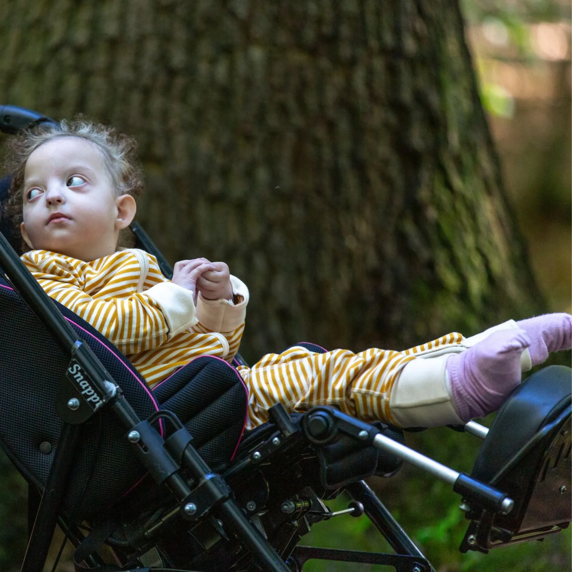 Gold Striped Adaptive 2 Way Onesie
