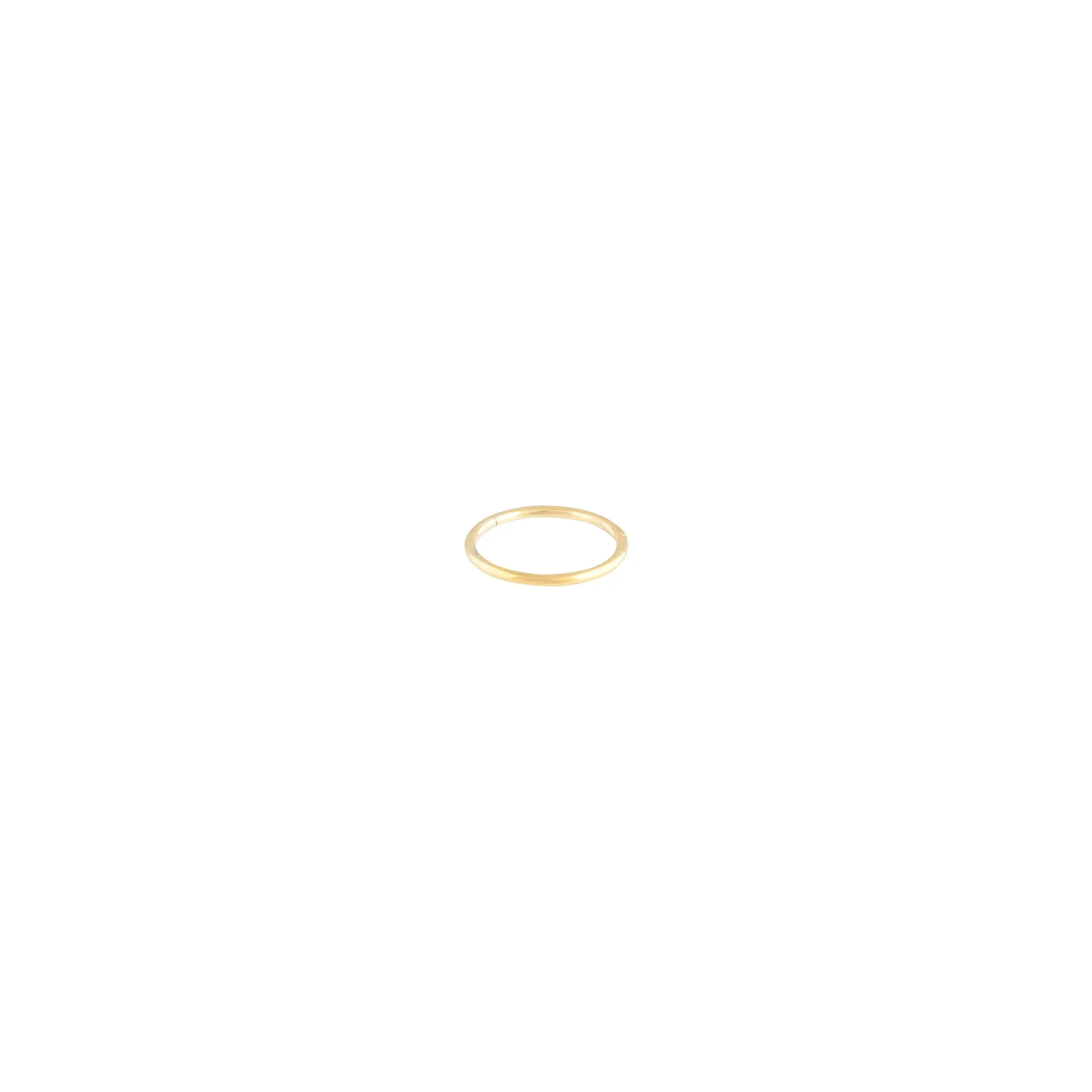 Gold Thin Clicker Hoop Earring