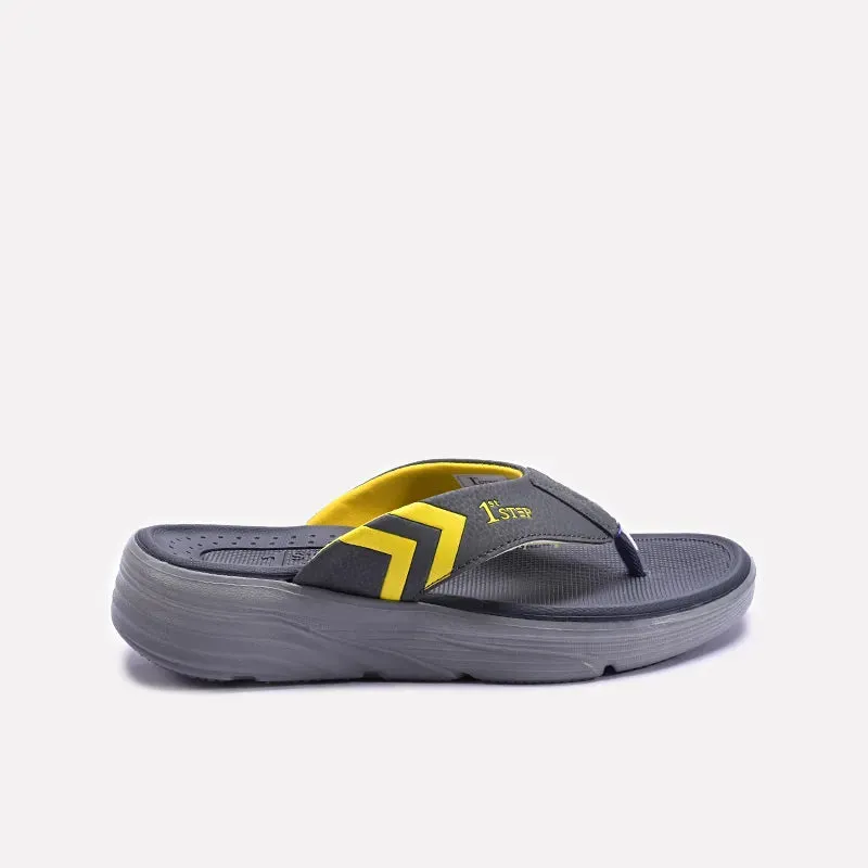 Gray Comfy Sports Flip Flops 0151096
