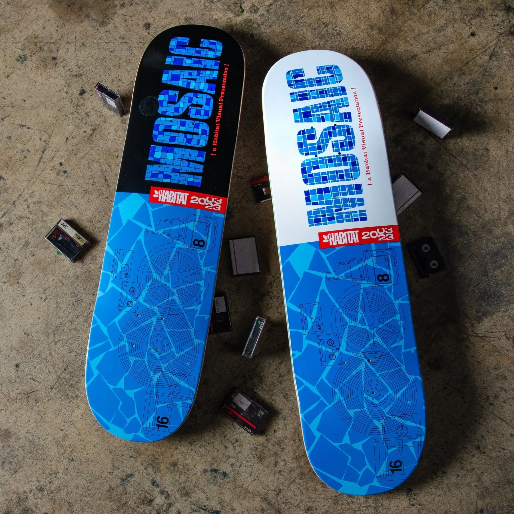 HABITAT "MOSAIC 20 BLACK" 8.125" SKATEBOARD DECK
