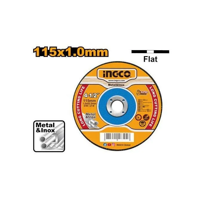 Ingco Abrasive INOX - Metal Cutting Disc 115 x 1.0mm - MCD101151