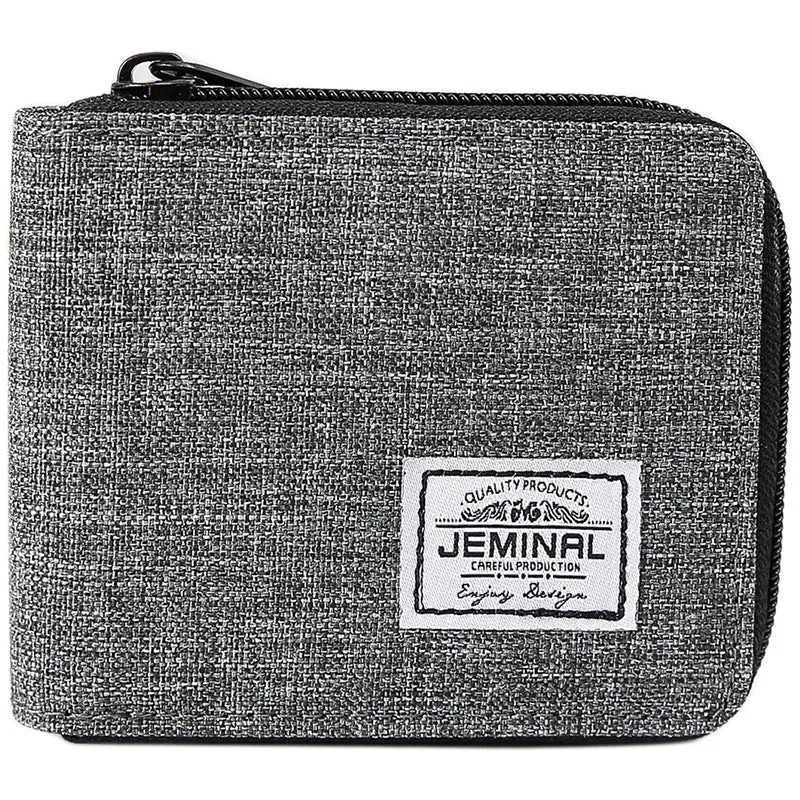 INSTOCK-Wallet men's short denim canvas thin