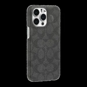 iPhone 15 Pro Max Coach Slim Wrap Signature C Case - Charcoal