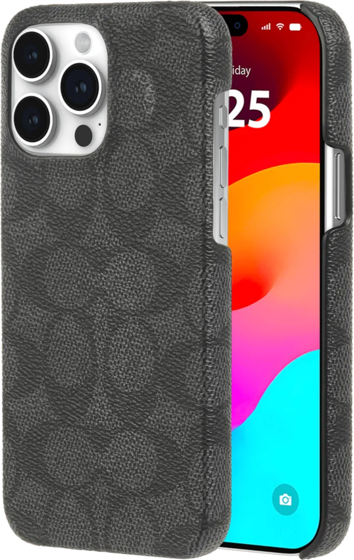 iPhone 15 Pro Max Coach Slim Wrap Signature C Case - Charcoal