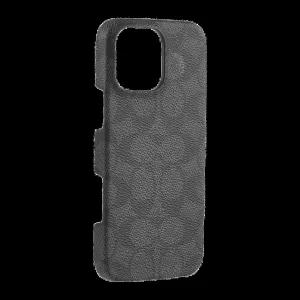 iPhone 16 Pro Max Coach Slim Wrap Signature C Case - Charcoal