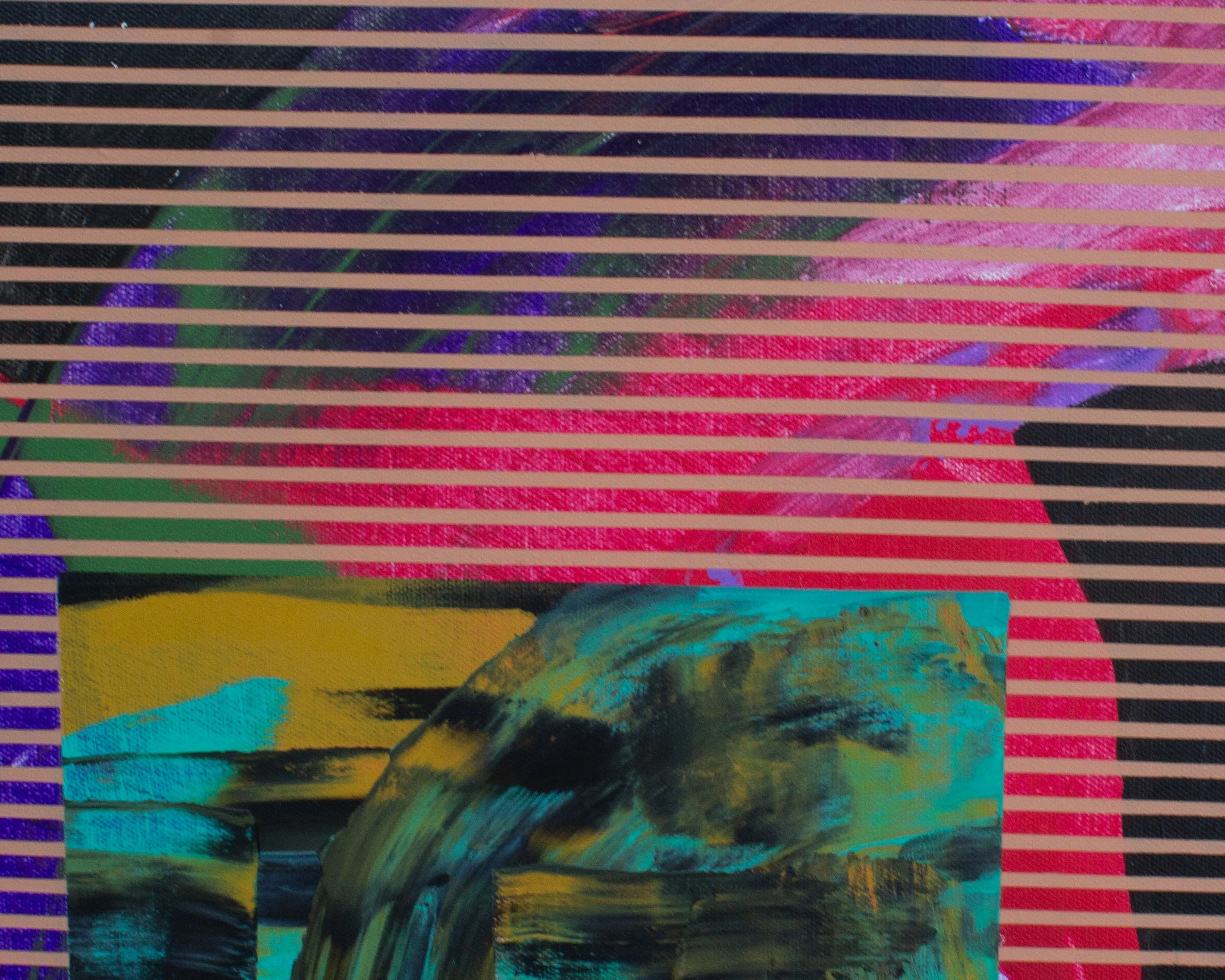 James Massena March Signed Acrylic on Canvas Abstract Painting