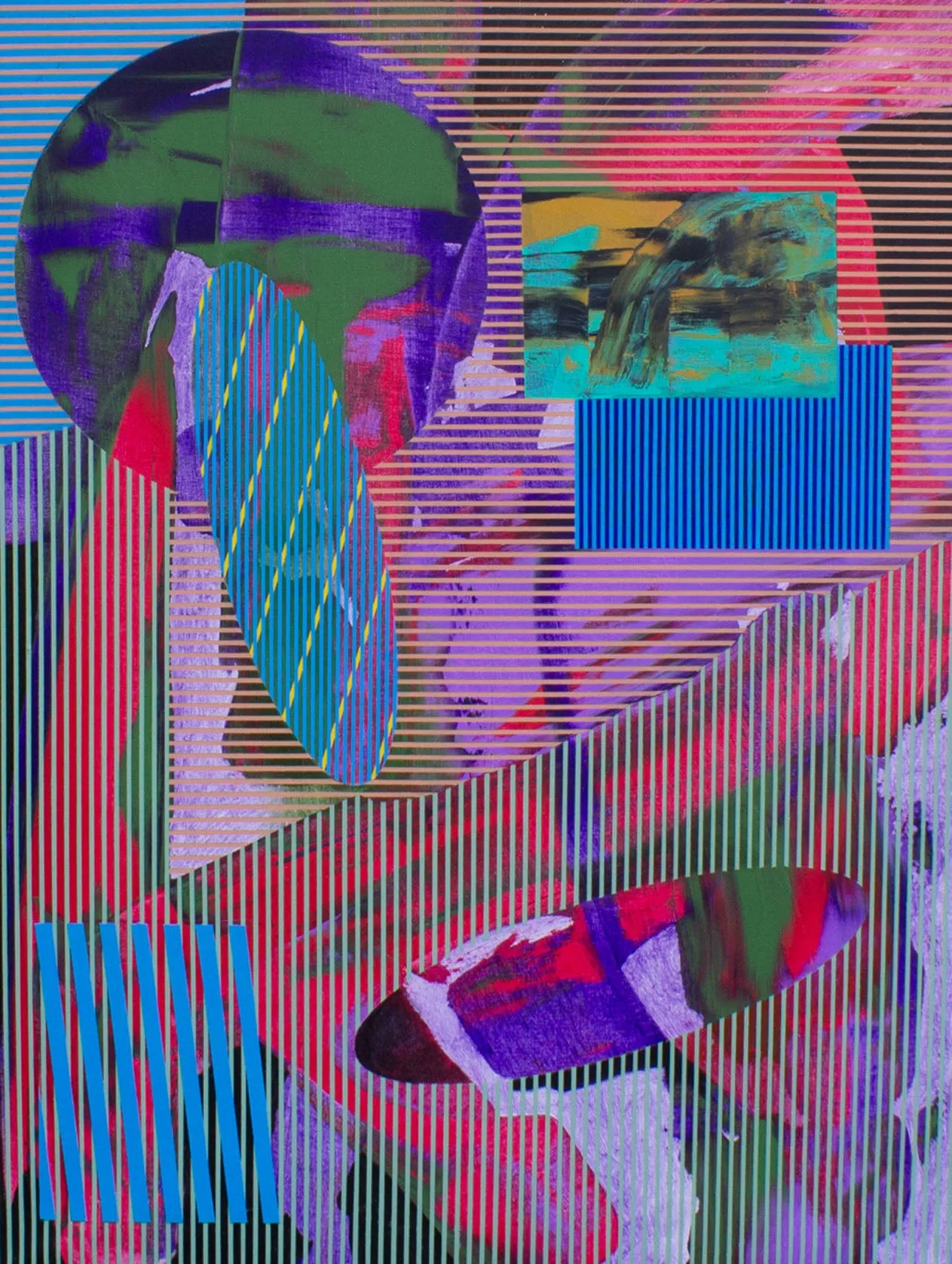 James Massena March Signed Acrylic on Canvas Abstract Painting